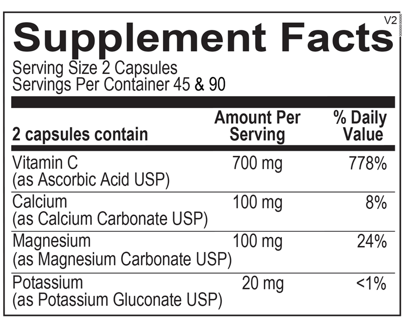 Buffered C Capsules 180 Count